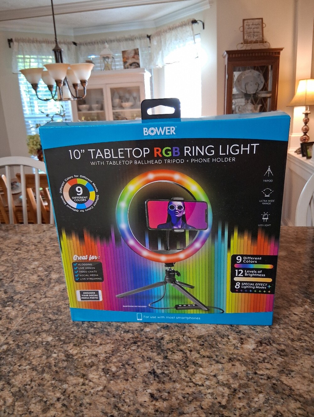 BOWER 10" Tabletop RGB Ring Light - Black